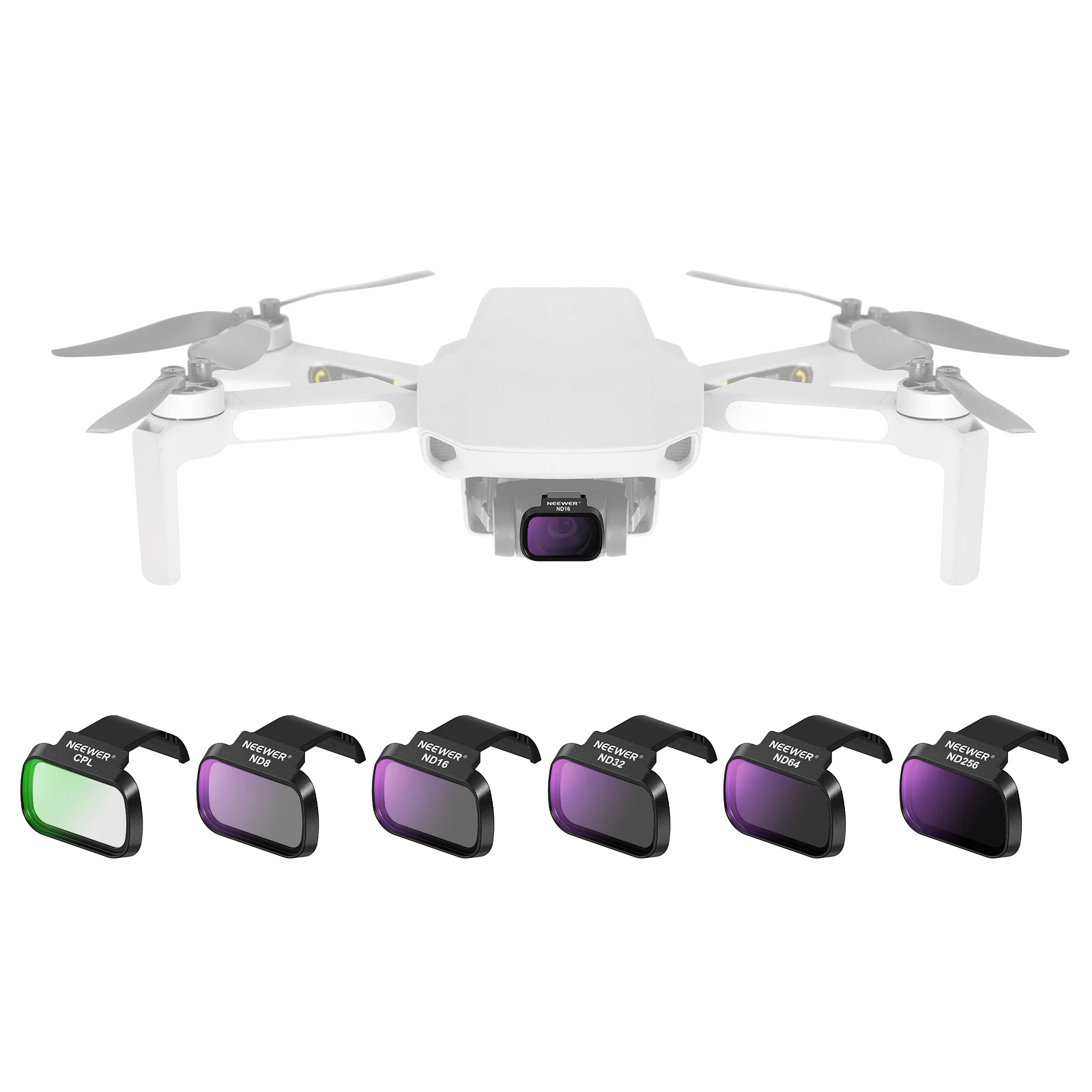 NEEWER 6-pack ND CPL-filters voor DJI Mini 4K/2/Mavic/SE/2 SE, drone-lensaccessoires, klik op circulaire polariserende neutraal