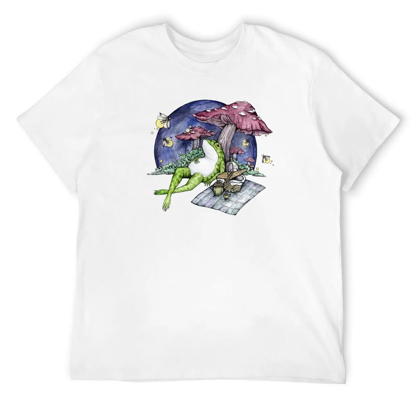 

Summer Night Picnic Frog T-Shirt vintage t shirts graphics graphic shirts man t shirt mens t shirt