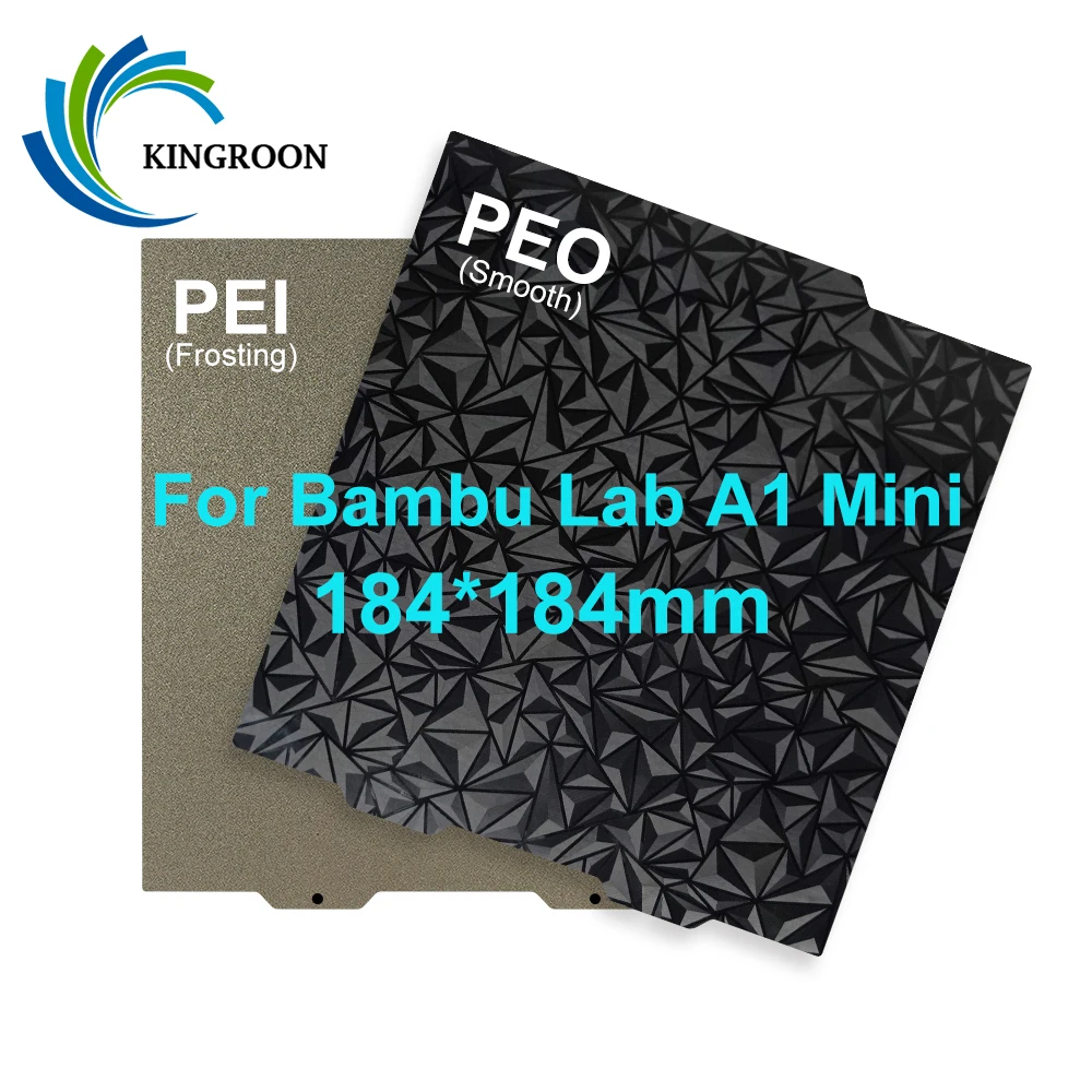 

Для Bambu A1 Mini двухсторонний PEO PET + PEI пружинный стальной лист PEI Магнитная сборная пластина 184 мм Подогреваемая кровать 3D принтер для Bambulab