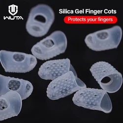 WUTA 10pcs / 30pcs Silica Gel Finger Cots Fingertip Nail Protection Cover Gloves Sewing Easy Guitar Thumb Finger Picks Protector
