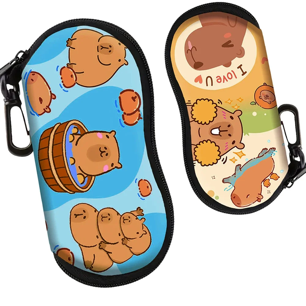 

Lovely Capybaras Portable Glasses Case Cute Sunglasses for Woman Glasses Box Simple Sunglasses Box