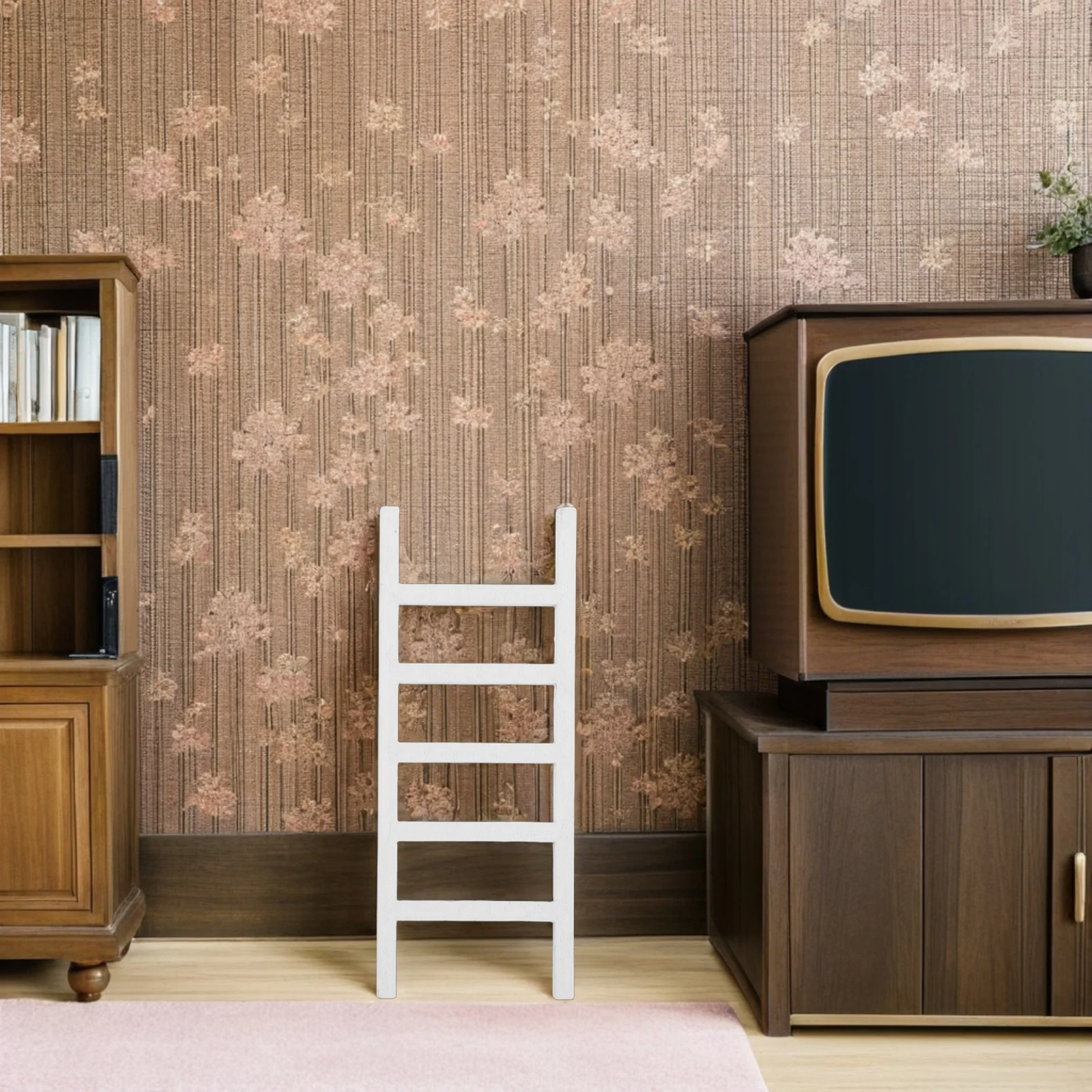 

2pcs Mini Dollhouse 3.93X1.57 Inch Small Wooden Step Ladder For Dollhouse Stair Decor Fairy Garden Accessories Hamster Ladder