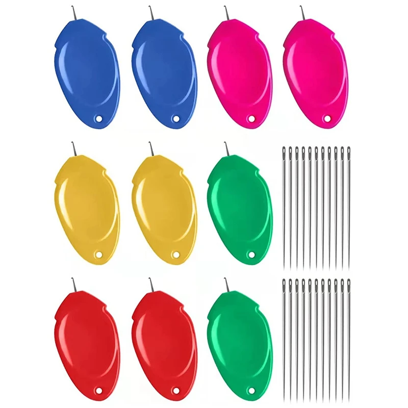 Herramienta para enhebrar agujas, enhebrador de 35 Uds para agujas, enhebrador de agujas mejorado para coser a mano y máquinas de coser con agujas
