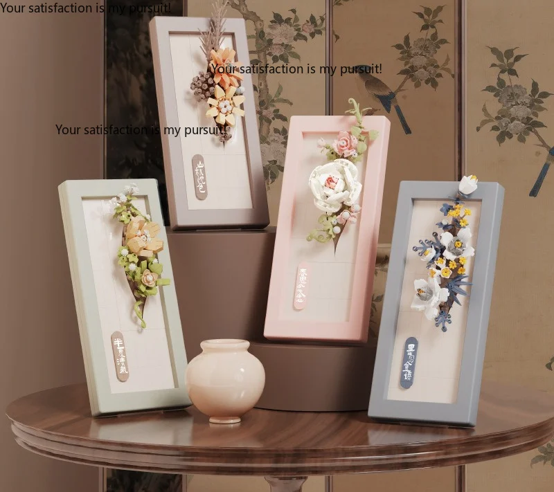 For Linglongfu Eternal Flower Building Blocks Desktop Ornament Adult Assembly Toy Valentine Gift
