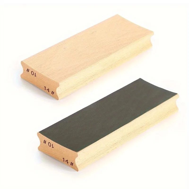 

Dual-purpose guitar fretboard radius grinding block with sandpaper, fretboard leveling tool