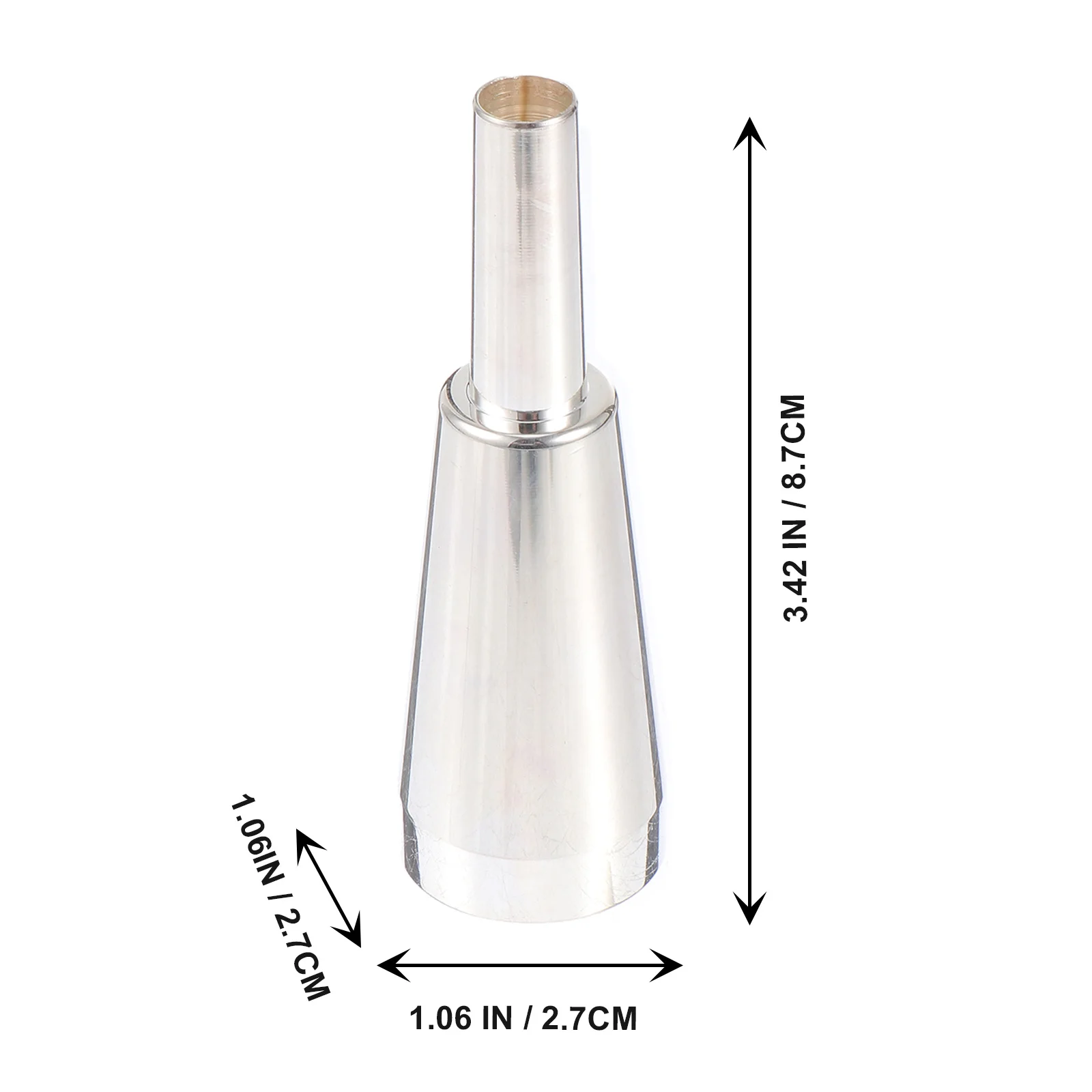 

1pc 3C Trumpet Mouthpiece Heavy Duty Silver For Professional Trumpet Replacement Durable Instrument Accessory Gift For Trumpeter