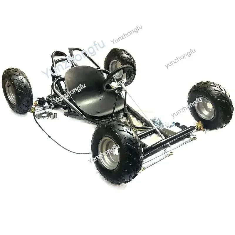 Go-Kart Four-Wheel Motorcycle Kart Accessories Full Set Frame Assembly Body Front Steering a Rear Axle Wheels