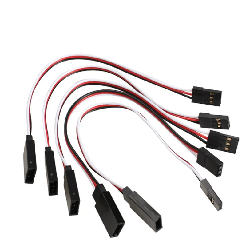 10pcs/lot 10cm 15CM 30CM 50CM 100CM RC Servo Extension Cord Cable Wire Lead Female To Male For JR Futaba Wholesale