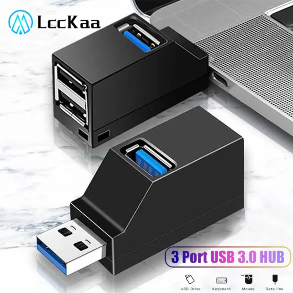 Usb 3.0 Hub Adapter Extender Mini Splitter 1 Tot 3 Poorten Hoge Snelheid Usb 3.0 2.0 Hub Voor U Schijf Kaartlezer Pc Laptop Accessoires