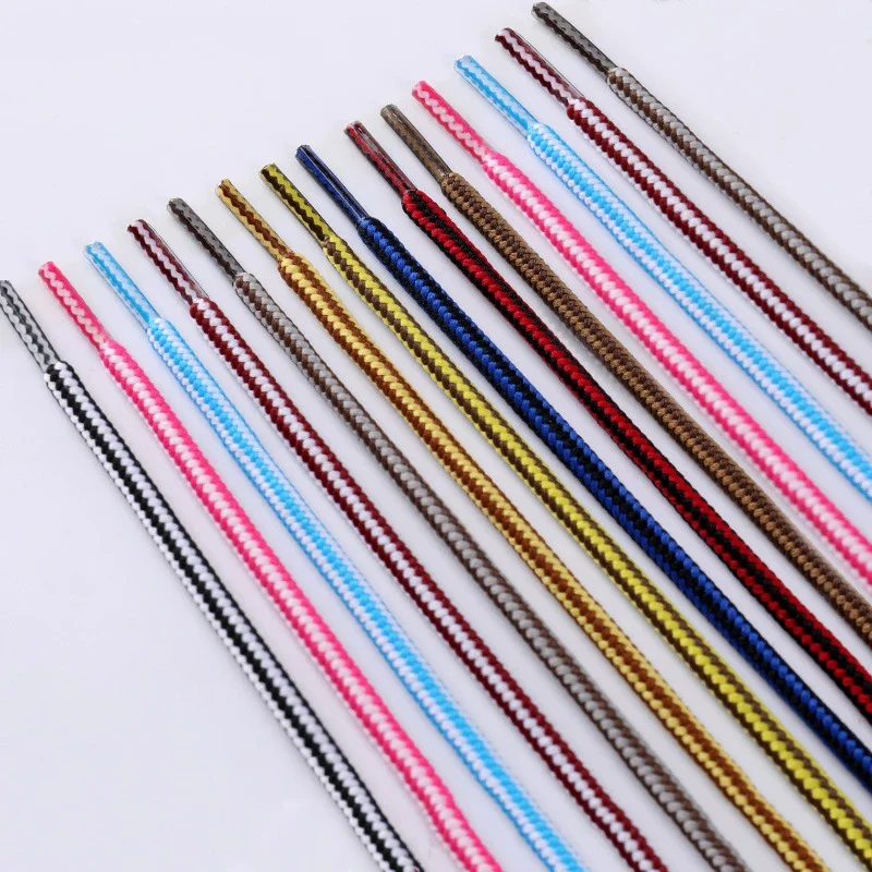 2Pair New Outdoor Sports Shoelaces Sneaker Round Striped Shoelace Boots Laces Length 70cm/90cm/120cm/150cm