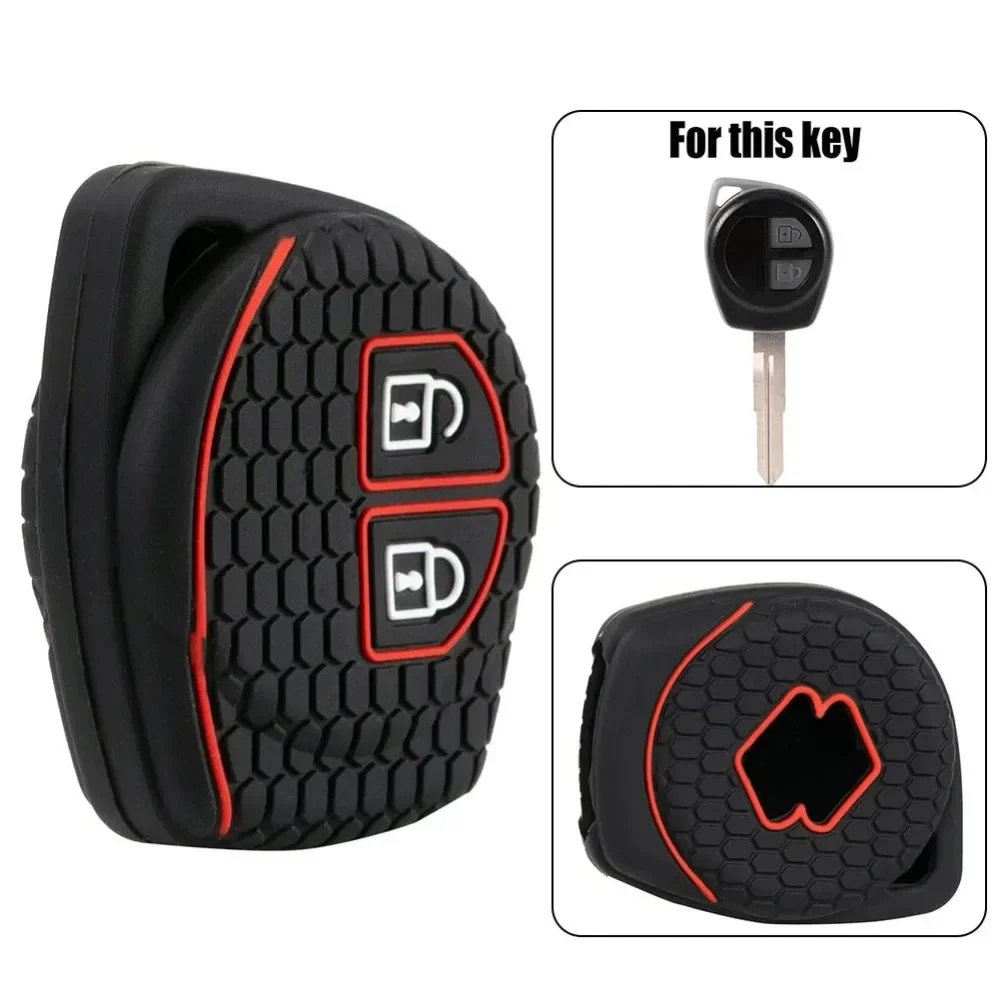 

2 Button Silicone Car Remote Key Cover Case For Suzuki Swift Ignis Vitara Liana Ciaz Baleno Car Key Fob Case Cover Shell Decor