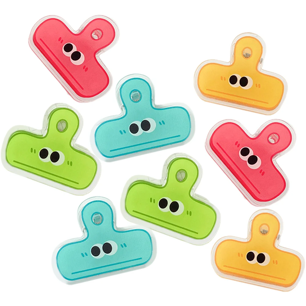 8 Pcs Paper Clamp Small Eye Clip Cute Binder Clips Pocket Photo for Pictures Work Paperwork