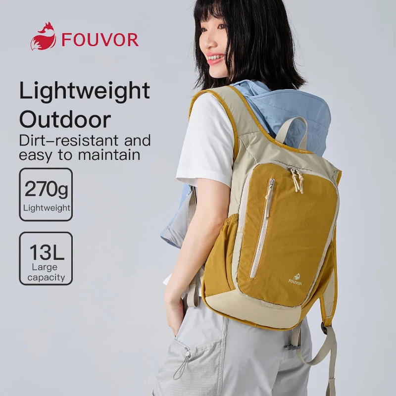 

Fouvor Women's Large Backpack Lightweight Wear-resistant Waterproof Airplane Cabin Backpack Fashion Versatile School Bag 3068-05
