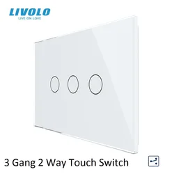 Livolo US/AU Standard Wall Touch Switch Crystal Glass Panel Light Touch Screen, AC110~250V, LED Indicator Manufacturer
