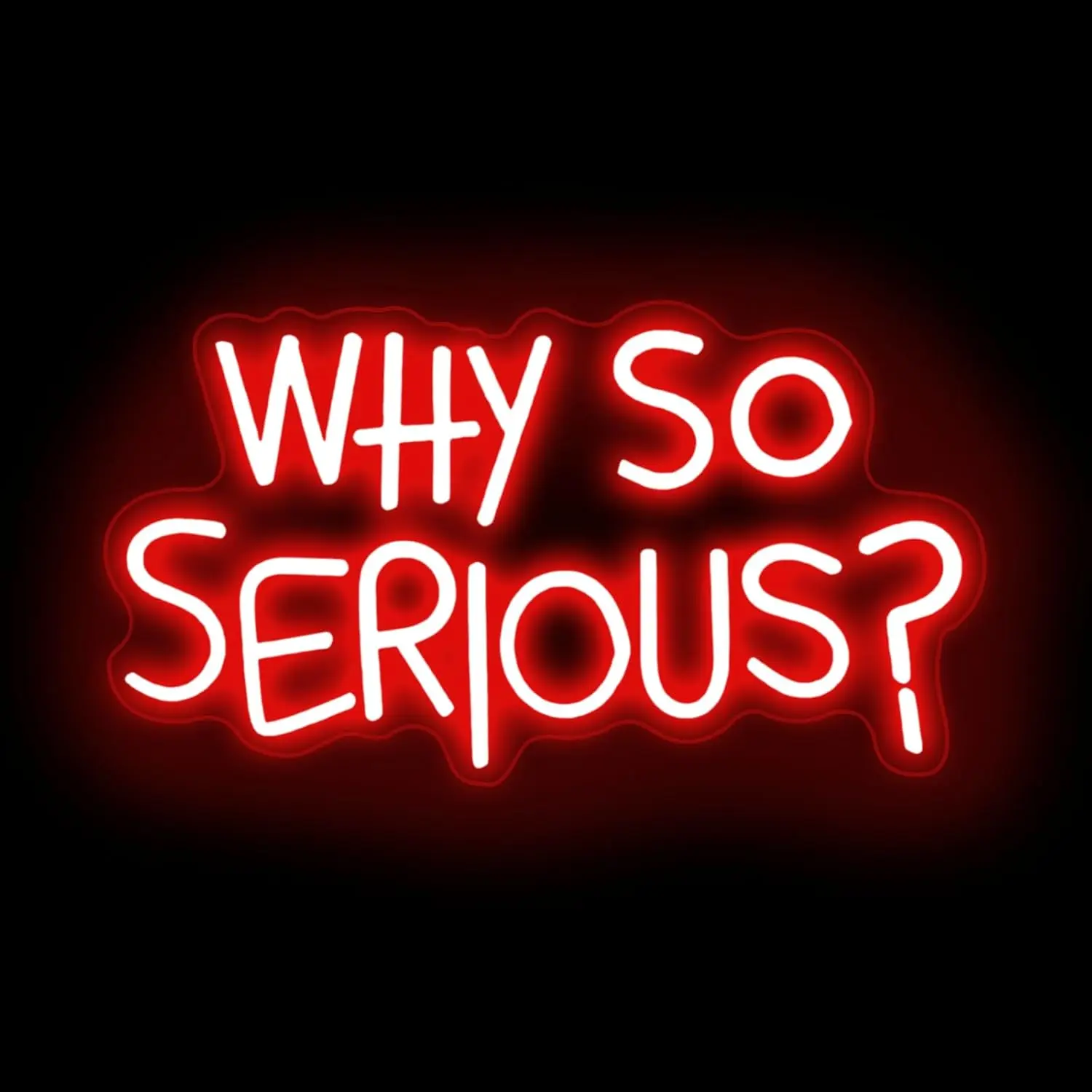 なぜそんなに真面目なネオンサインが欲しいのか？赤色ledネオンライト、usb電源、調光可能、ホームシアター、男の隠れ家、バー、パーティー、壁飾り、映画ファンへのギフトに。