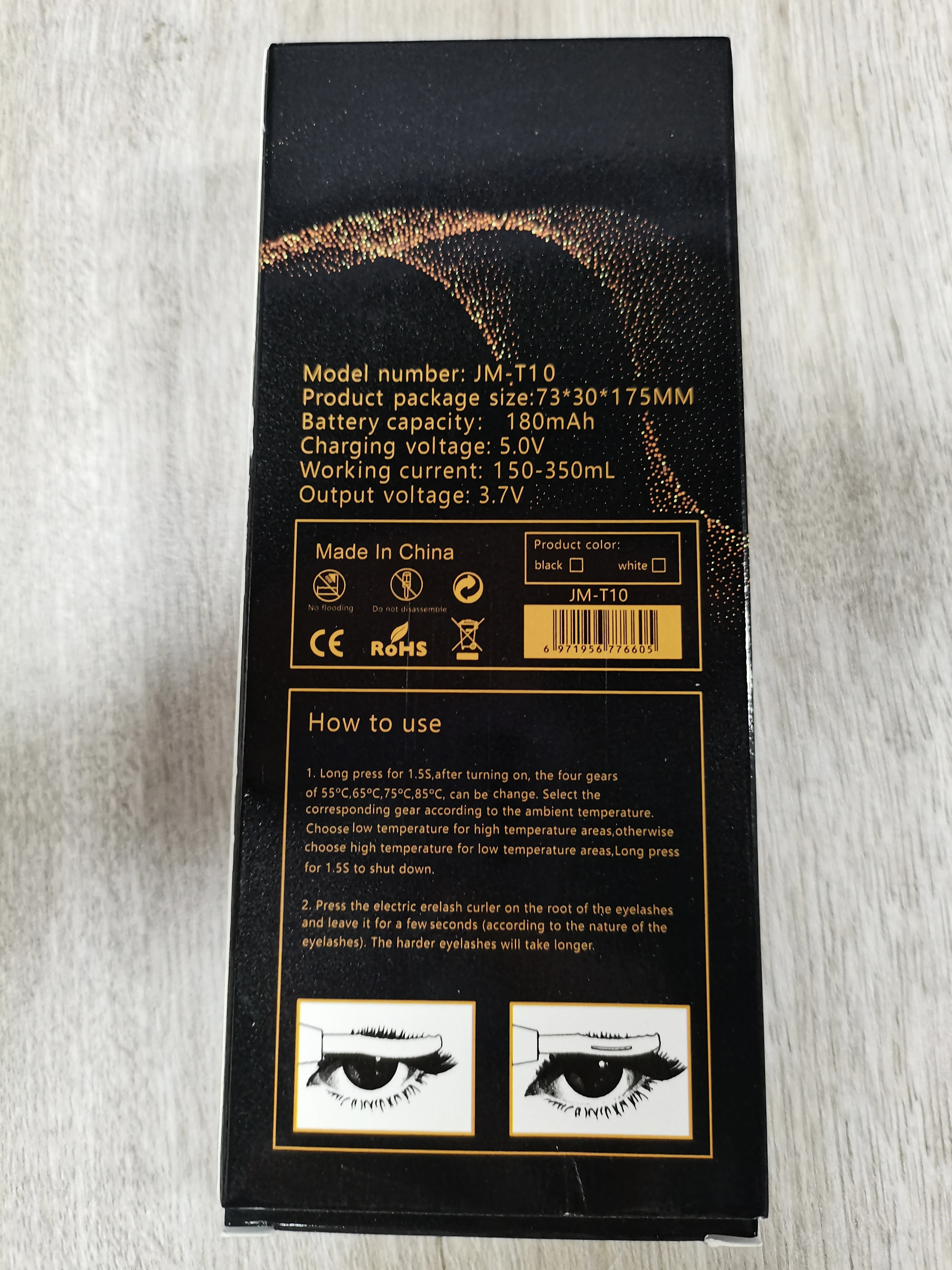 Portable mini eyelash curler, fast heating, intelligent temperature adjustment, LCD display temperature, portable makeup tool