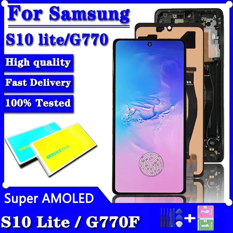 

Super AMOLED for Samsung S10 Lite G770F LCD Display Touch Screen For Samsung S10lite SM-G770F/DS G770U1 Display