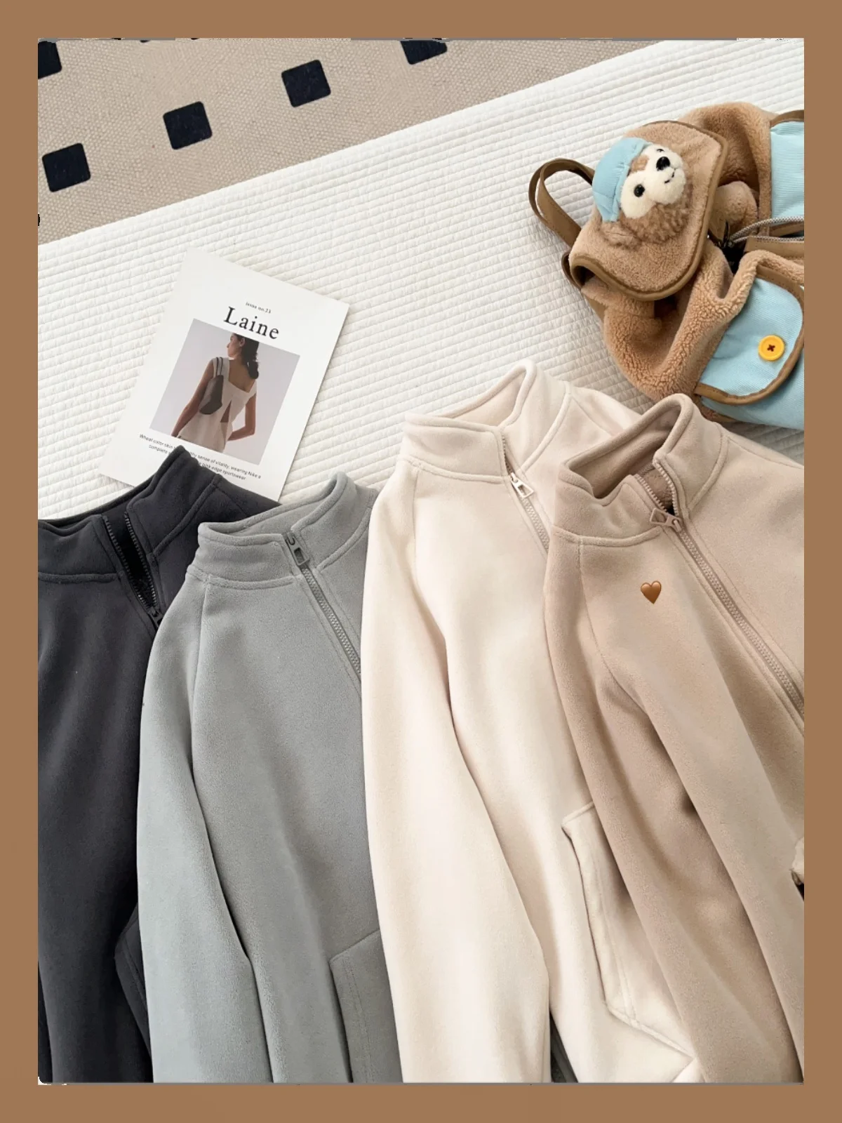 

Утепленная флисовая куртка на осень-зиму, повседневная, на молнии, с воротником-стойкой, из плюшевого вельвета, теплая, в уличном стиле, свободного кроя, длинная