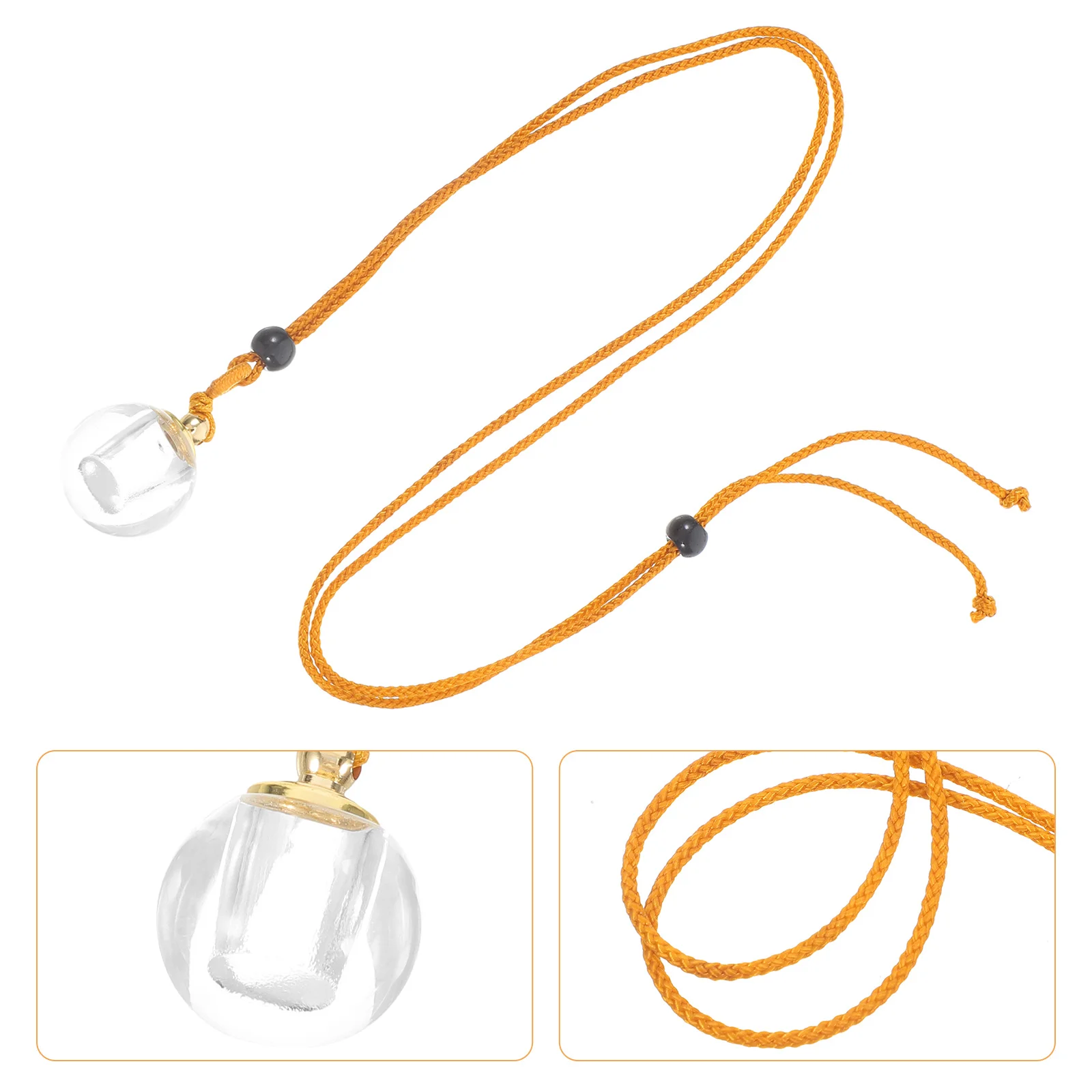 

Waterproof Glass Bottle Pendant Necklace Openable Hollow Refillable Perfume Essential Oil Container Stylish Functional Jewelry