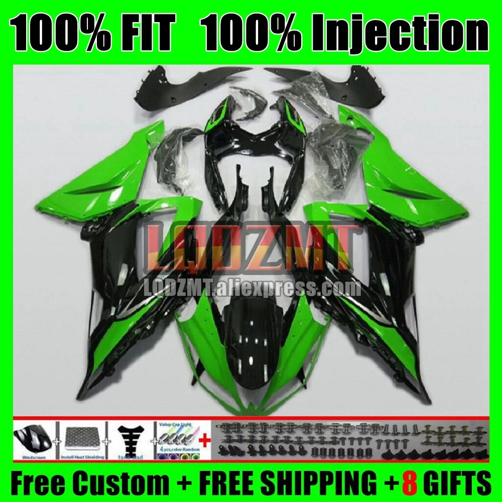 Injection For KAWASAKI NINJA ZX636 ZX6R 13 14 15 16 17 18 49No.19 ZX 6R ZX-6R Green black 2013 2014 2015 2016 2017 2018 Fairing