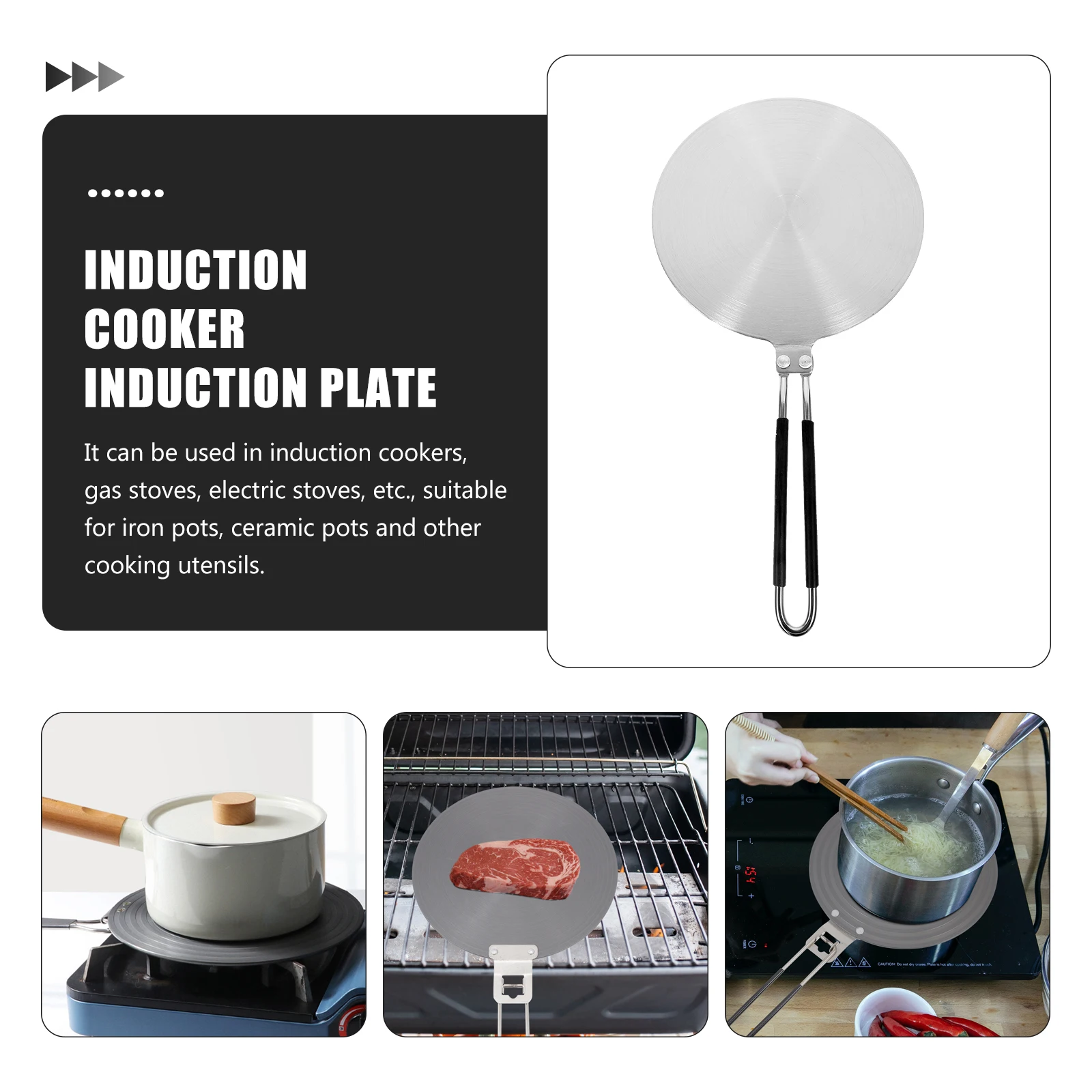 

Induction Cooker Heat Conduction Plate Kitchen Cookware Adapter Disk Stainless Steel Thermal Guide Gas Stoves Electric Stoves