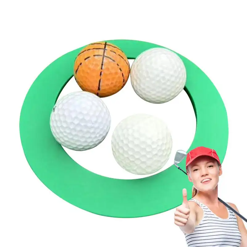 Golf Putting Cup Ring Golf Practice Putting Cup All-Direction Golf Practice Hole Golf Putting Accuracy Trainer Portable Golf