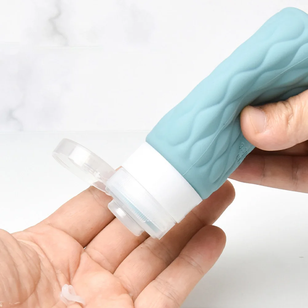 4 個の漏れ防止トラベルボトルシリコン絞り可能な詰め替え容器シャンプーローションボディケア用旅行絞り可能なチューブ