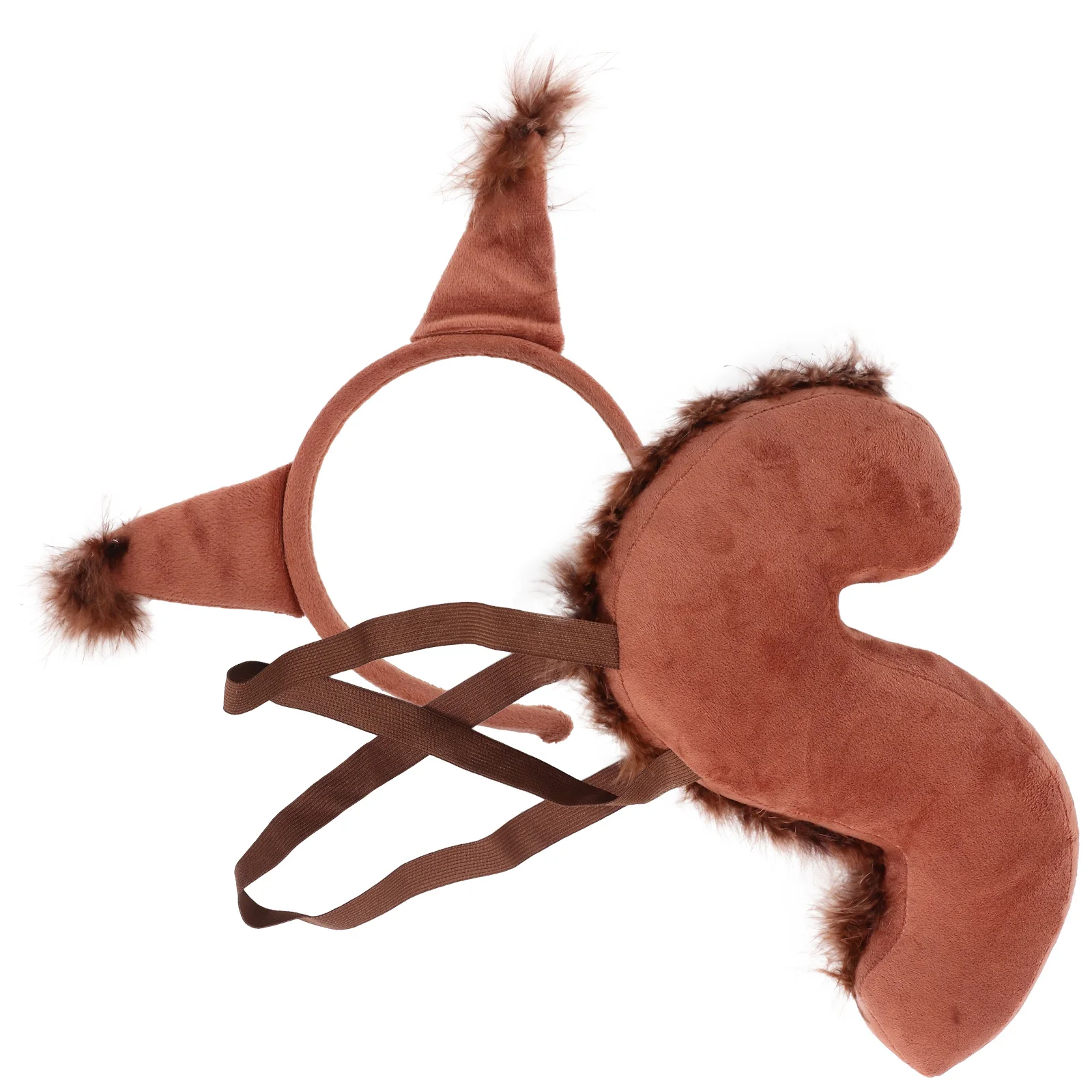

1 set Squirrel Headband Tail Animal Squirrel Ear Hairband Costume Kids Party Prop Coffee Soft Cosplay Accessories