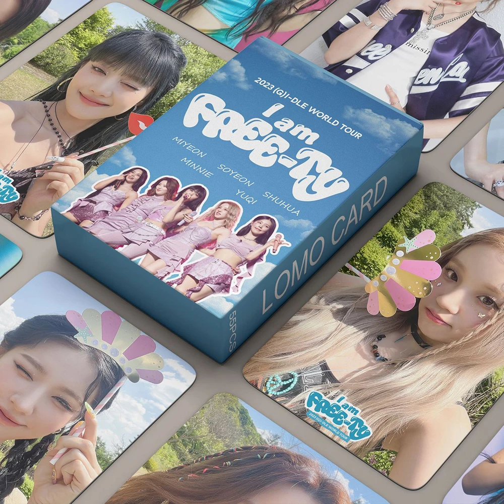 Kpop (G)I-DLE เวิลด์ทัวร์ photocards 2023 gidle I Feel อัลบั้มใหม่โลโม่การ์ดโปสการ์ดของขวัญแฟนๆ