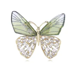fashion gradient rhinestone butterfly brooch women coat suit accessories pins