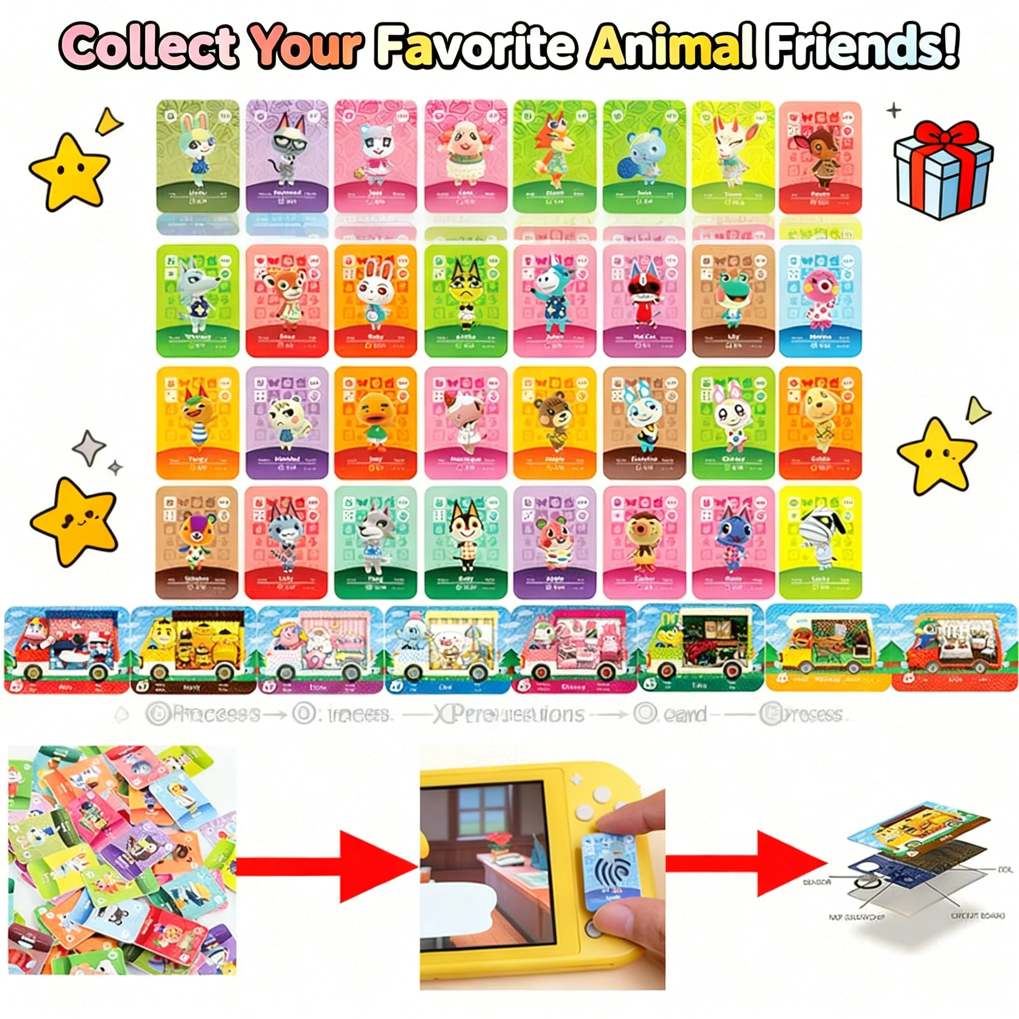 2026 Collectible NFC Mini Big Cards 6 to 400 Selection Gain Exclusive In Game Unlocks Perfect Gift for Switch Fans Fan Gift