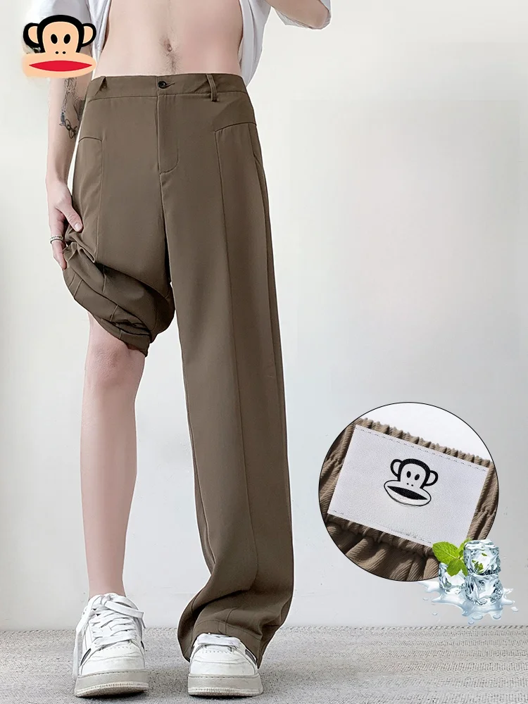 

PaulFrank Men's Casual Pants Loose Wide Leg Summer Breathable Drapey Lightweight Straight Leg Zipper Fly Comfortable Fit