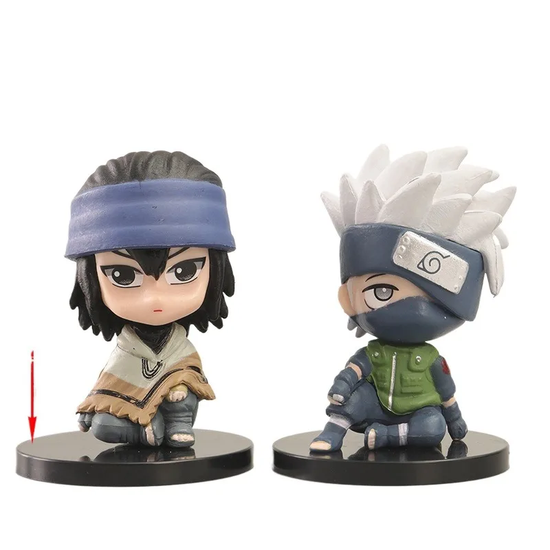 6 個ナルト Q バージョンおもちゃ PVC 置物サスケモデル人形デスクトップ飾りフィギュアルーム装飾アニメフィギュア子供のギフト