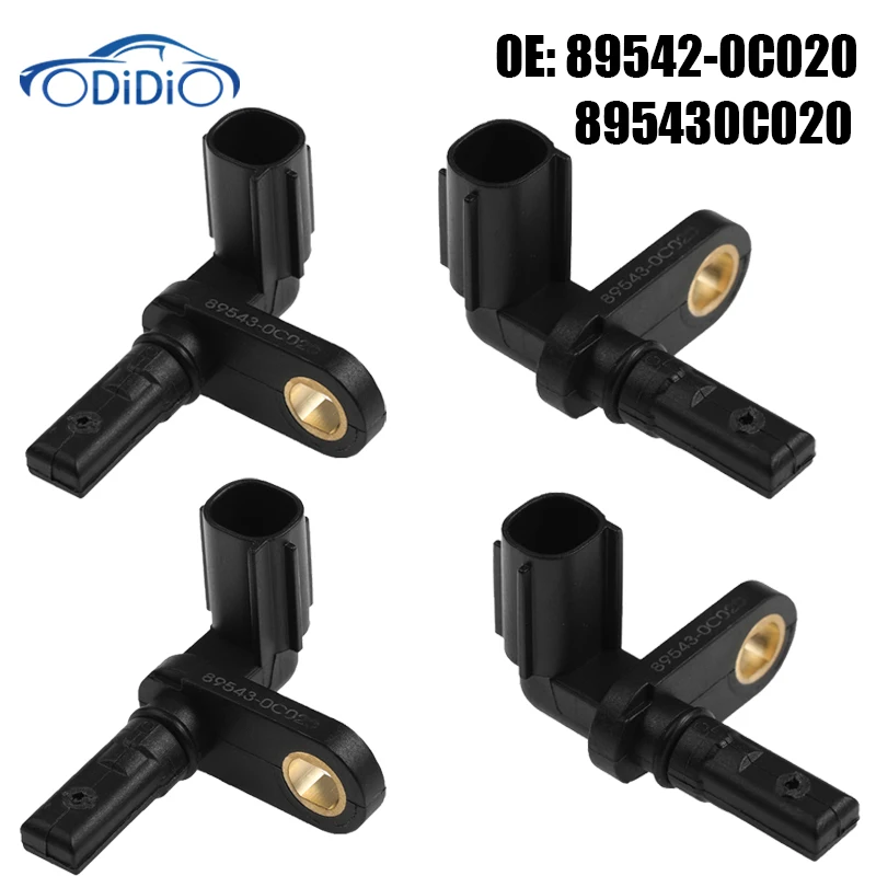 ODiDiO 89543-0C020 89542-0C020 Front Rear Wheel ABS Speed Sensor For 07-17 Toyota Tundra 4.0L 4.6 4.7 5.7L 895420C020 895430C020