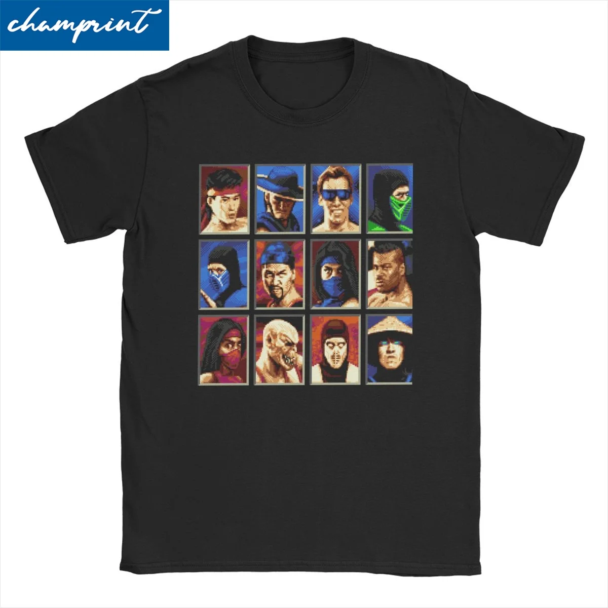 Mortal Kombat II Select 16 Bit Gamer Collage Men Women T Shirts Vintage Tee Shirt Crew Neck T-Shirts Cotton Big Size Clothes