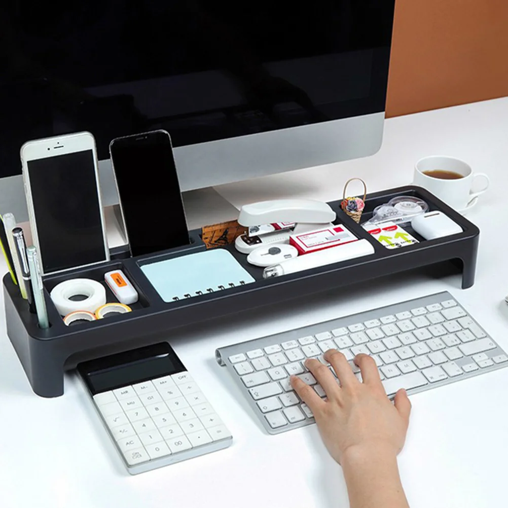 

Keyboard Storage Rack ABS Material Home Office School Desk Organizer Multifunctional Shelf Container Keep Desktop Clean