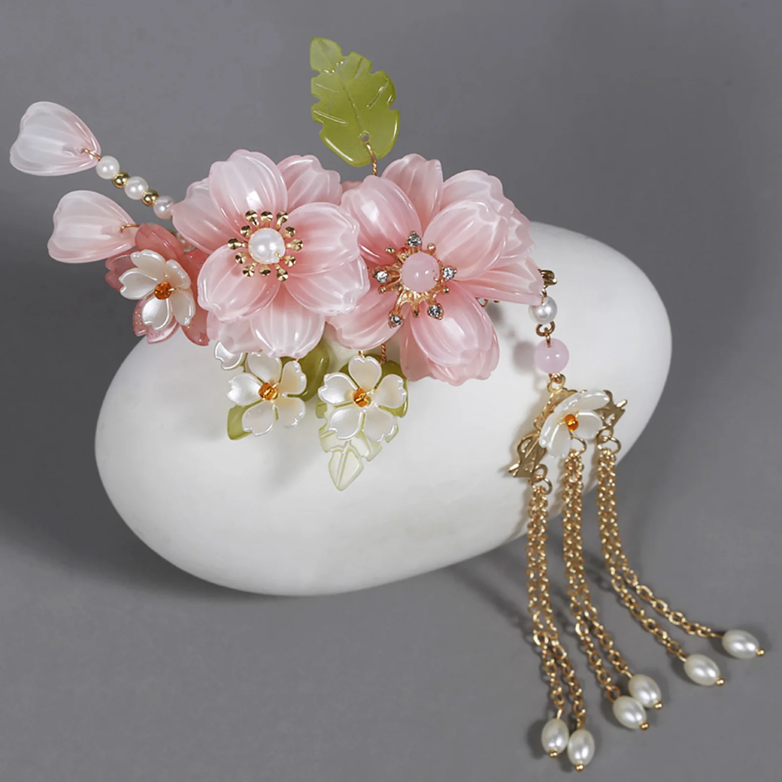 

Расческа для волос с цветами в античном стиле и кисточками, заколки для волос, женские традиционные китайские заколки для волос, ювелирные изделия ханьфу, аксессуары для волос