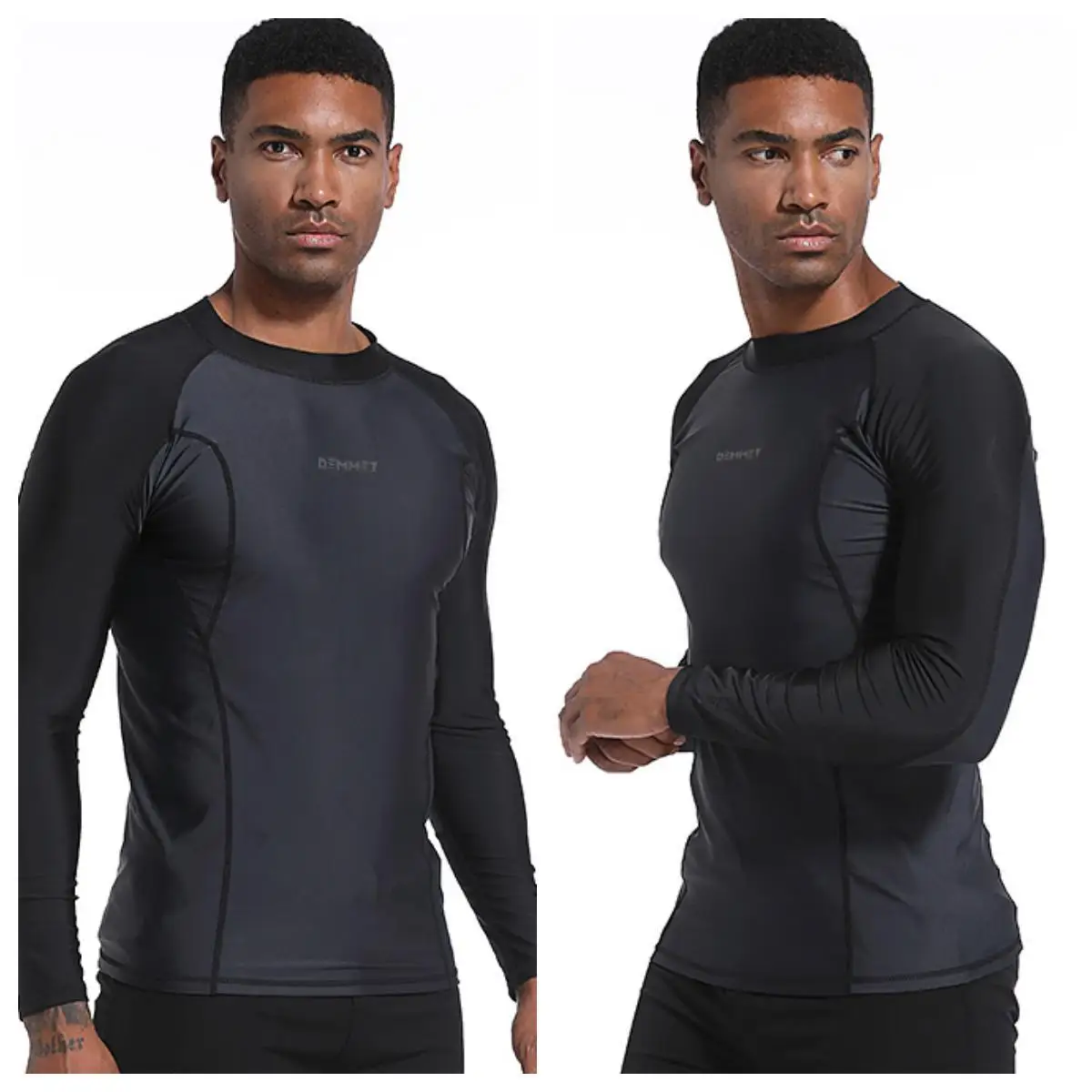 Wholesale Custom Men Swimsuit Swimming T-shirt Beach UV Protection Rash Guard Long Sleeve Diving Surf Swimwear Multicolor option