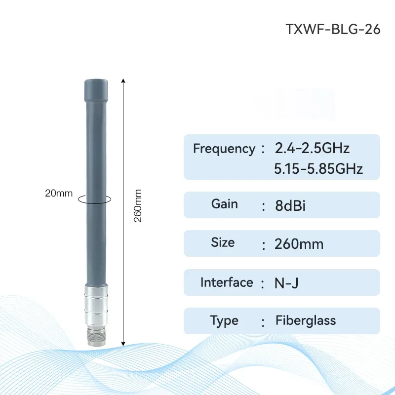 

2.4G/5.8G Wifi Antenna XHCIOT Fiberglass Antenna Panel Directional Antenna N-J Waterproof Outdoor Long Range for Router Modem