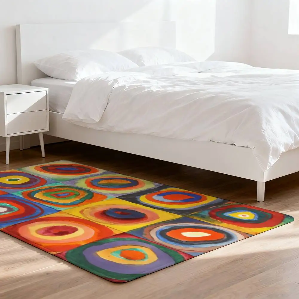 

Vassily Kandinsky Floor Mat door mat suitable for kitchen bedroom bathroom entrance door anti slip and absorbent pad