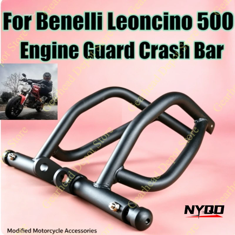 Motorcycle Crash Bar Frame Slider Anti Fall Protection Bumper For Benelli Leoncino 500 For Leoncino 150 Modified Accessories