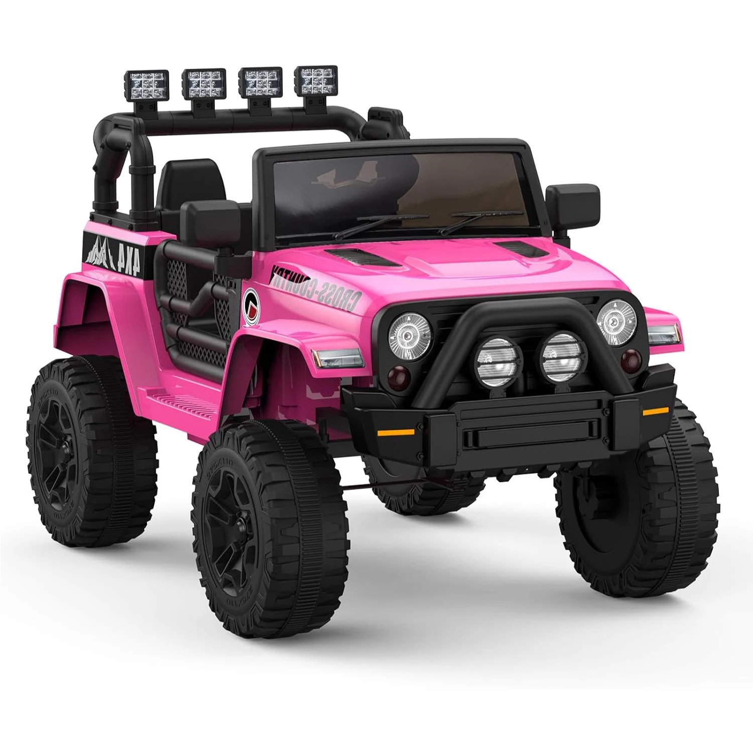 12V Kids Ride on Toy Electric Play Car w/Parent Remote Control, Led Lights, Music, High Low Speed Birthday Gift for Kids Ages 3+