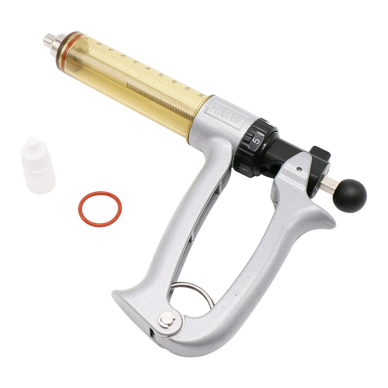 1Pc 25/50ml Continuous Syringe Livestock Semiautomatic Veterinary Equipment Pig Cattle Sheep Adjustable scale Vaccine Syringe