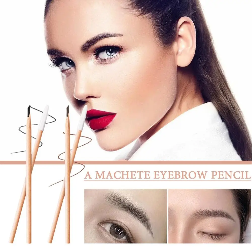 Wooden Eyebrow Pencil Waterproof Eyebrow Pencil Easy Apply Cosmetics To Pencil Lasting Non-smudging Eyebrow Makeup Long Y1Q0