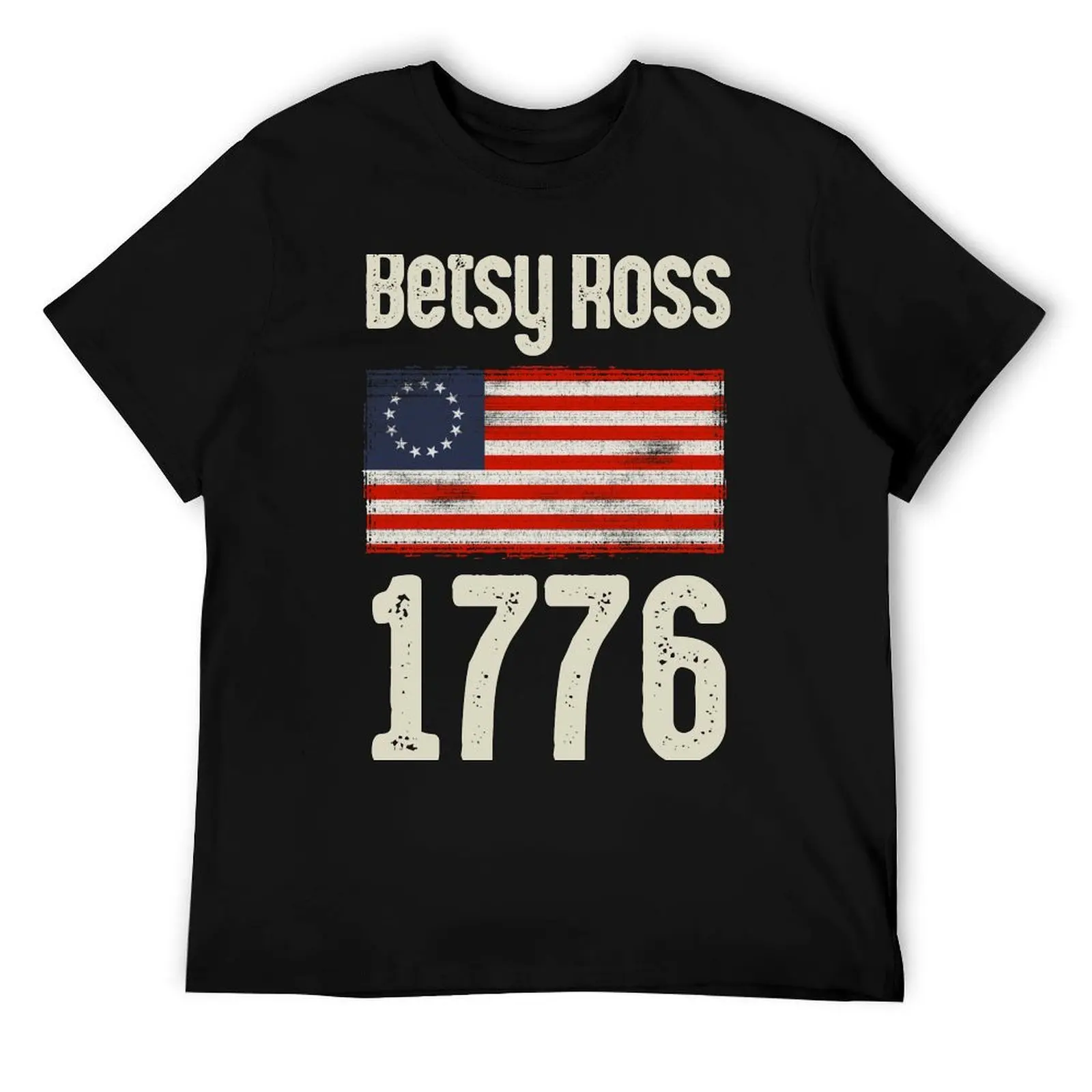 

Betsy Ross American Flag 1776 Vintage T-Shirt man t shirt luxury anime t shirts oversize T-Shirt