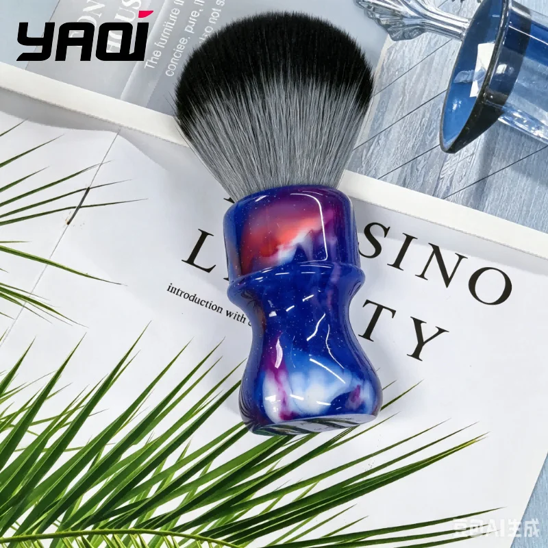 2026 Flash Sale！Yaqi 24MM Colorful Mysterious Space Color Handle Timber Wolf Knot Men Shaving Brushes
