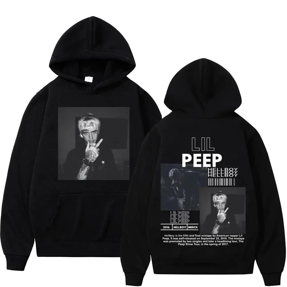 Hip Hop Rapper Lil Peep Graphic Hoodie High Quality Fashion Oversized Pullovers Men Women Street Trend Vintage Hooded Sweatshirt