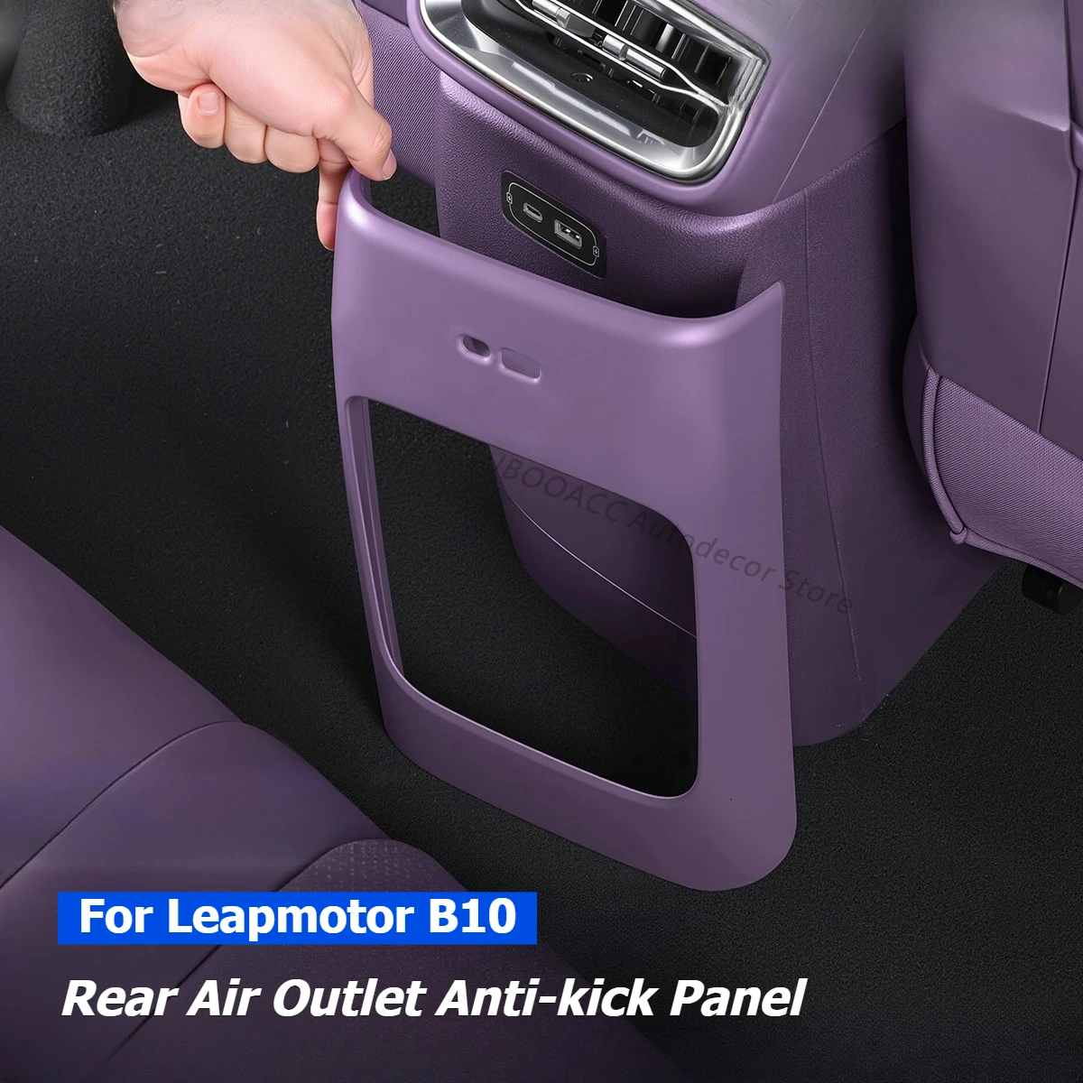 

For Leapmotor B10 2025 2026 Rear Anti-kick Frame Rear Air Outlet Panel Cover Anti-Scratch Protector Decoration Car Accessories