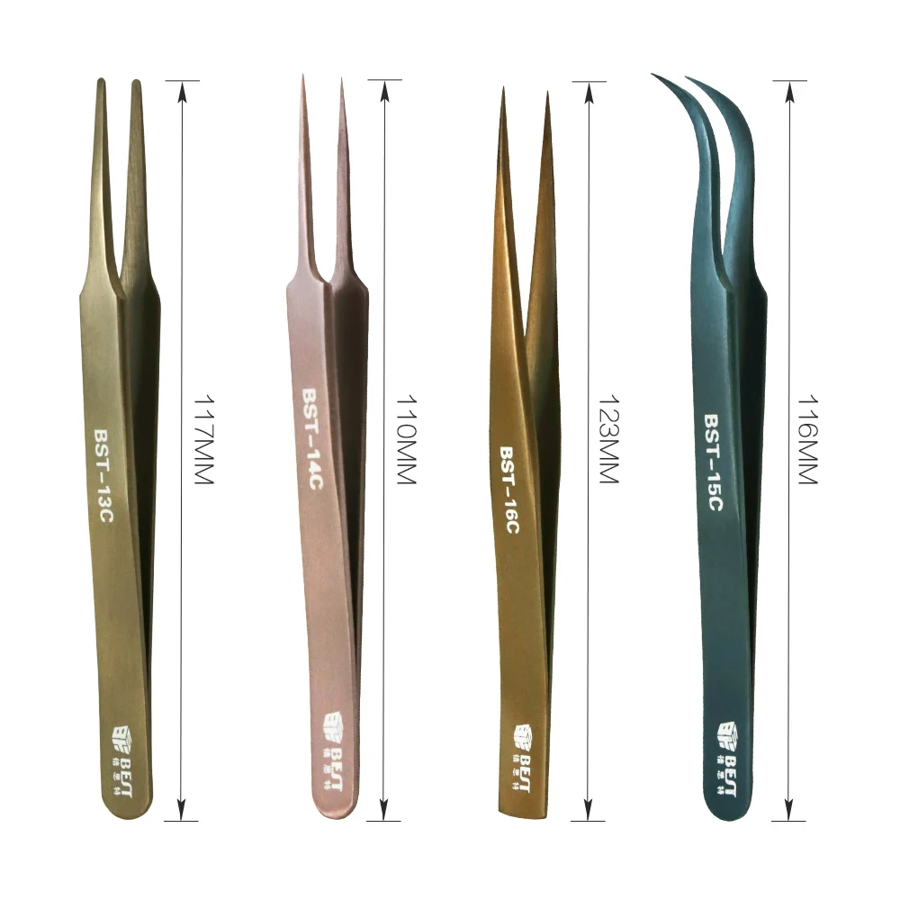 Professional Eyelash Extension Tweezers Good Quality And Excellent silver Color All Tweezers Design From Beauty