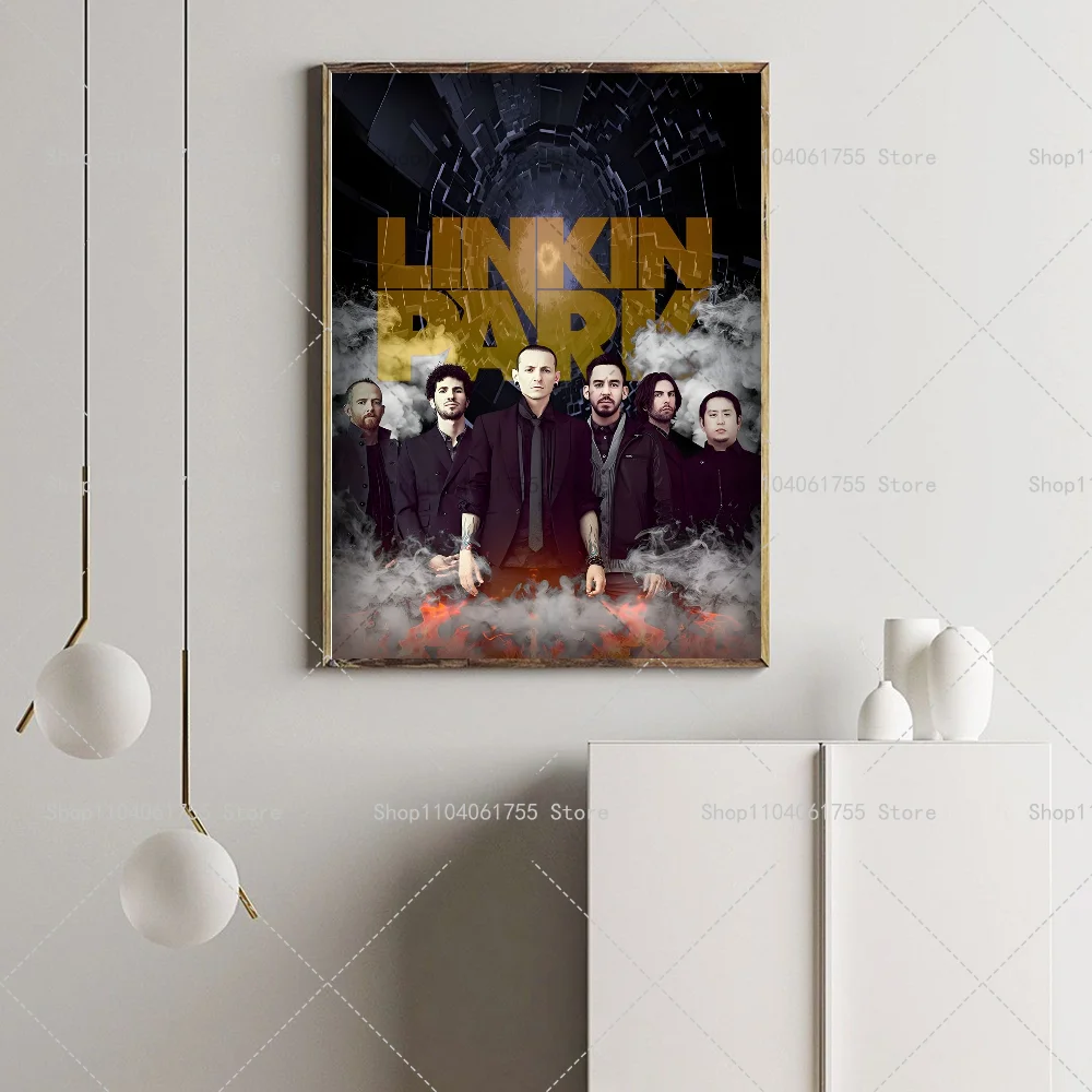 1PC Band L-Linkin Cool P-Park Poster Self-adhesive Art Waterproof Paper Sticker Coffee House Bar Room Wall Decor